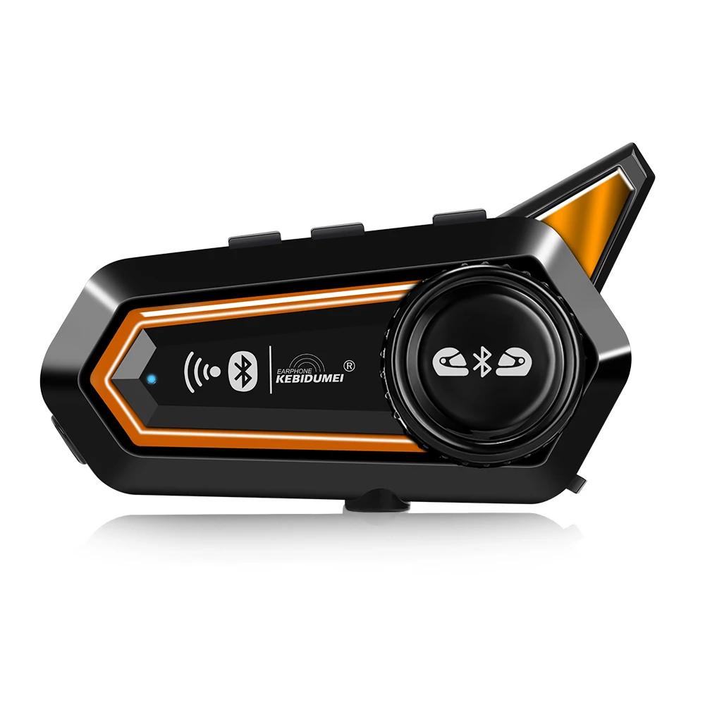 Kebidumei BT31 Интерком мотоциклетная Bluetooth-гарнитура для шлема, коммуникатор Handsfree с шумоподавлением для 2 мотоциклистов
