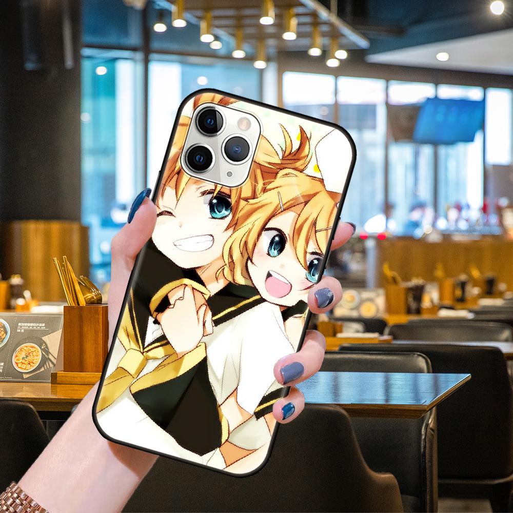 Телефон для Apple iPhone 13 12 11 Mini Pro Max SE XS XS XR 8 7 6 S плюс черная крышка водонепроницаемое мягкое кагамин Rin Vocaloid