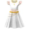 Witch Hunt Girl Group Kids Cosplay Flutter Sleeve Milk Silk Dress with Bag