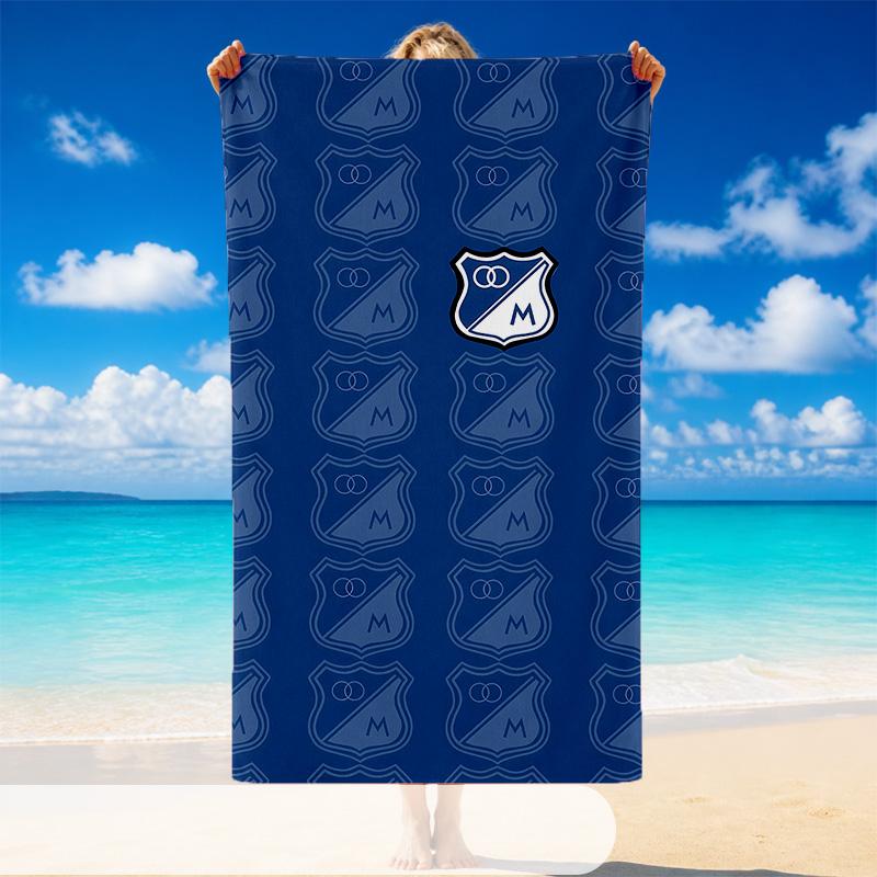 Quick Dry Beach Towel Millonarios Pattern, Lightweight Absorbent Towel for Pool Beach Vacation Use
