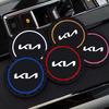ANIE7 2pcs Car LOGO Silicone Coaster Anti-Slip For KIA Rio Soul Seltos Niro Forte K5 K3 Sorento Stinger Sportage Auto Accessories