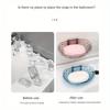 Wall Mounted Soap Dish Drain Transparent Acrylic Soap Holder Household Self Adhesive Soap Sponge Dish Bathroom Accessories