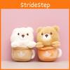 Milk Cup Tea Bear Plush Toy Animal Keychains Doll Cartoon Decorations Gifts
