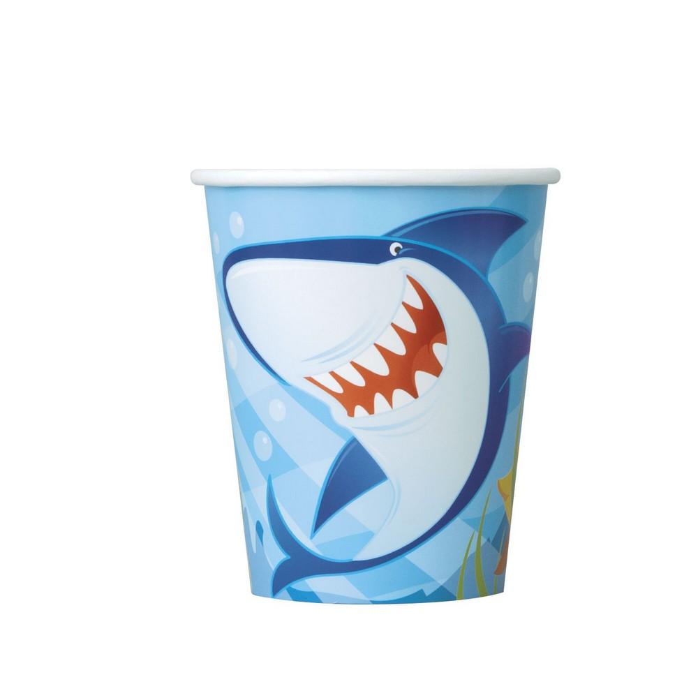 Unique Party Paper Shark Party Cup (Pack of 8)