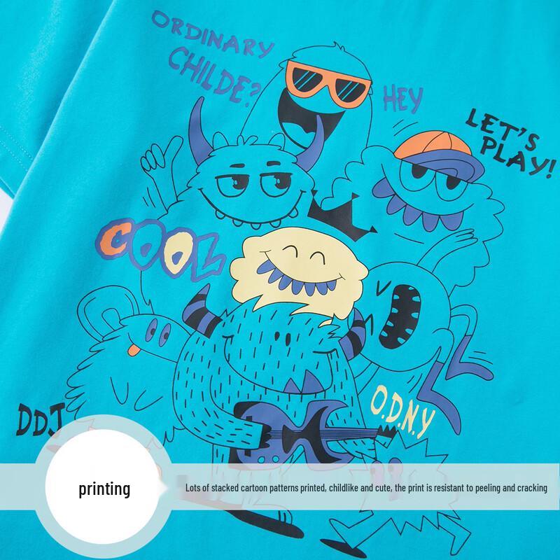Duo Duo Jia Boys' Summer Short-Sleeve T-Shirt