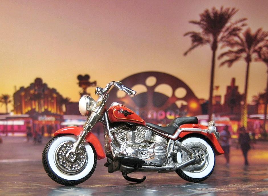 Hot Wheels Багровый Harley Fat Boy Фигурка предмет высшего качества! 100% (красный) - только.