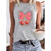 Повседневная городская повседневная женская майка с принтом вишни 3D женская футболка без рукавов летняя уличная модная женская майка