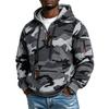 Outdoor Tactical Fleece Camouflage Hooded Sweatshirt With Pockets