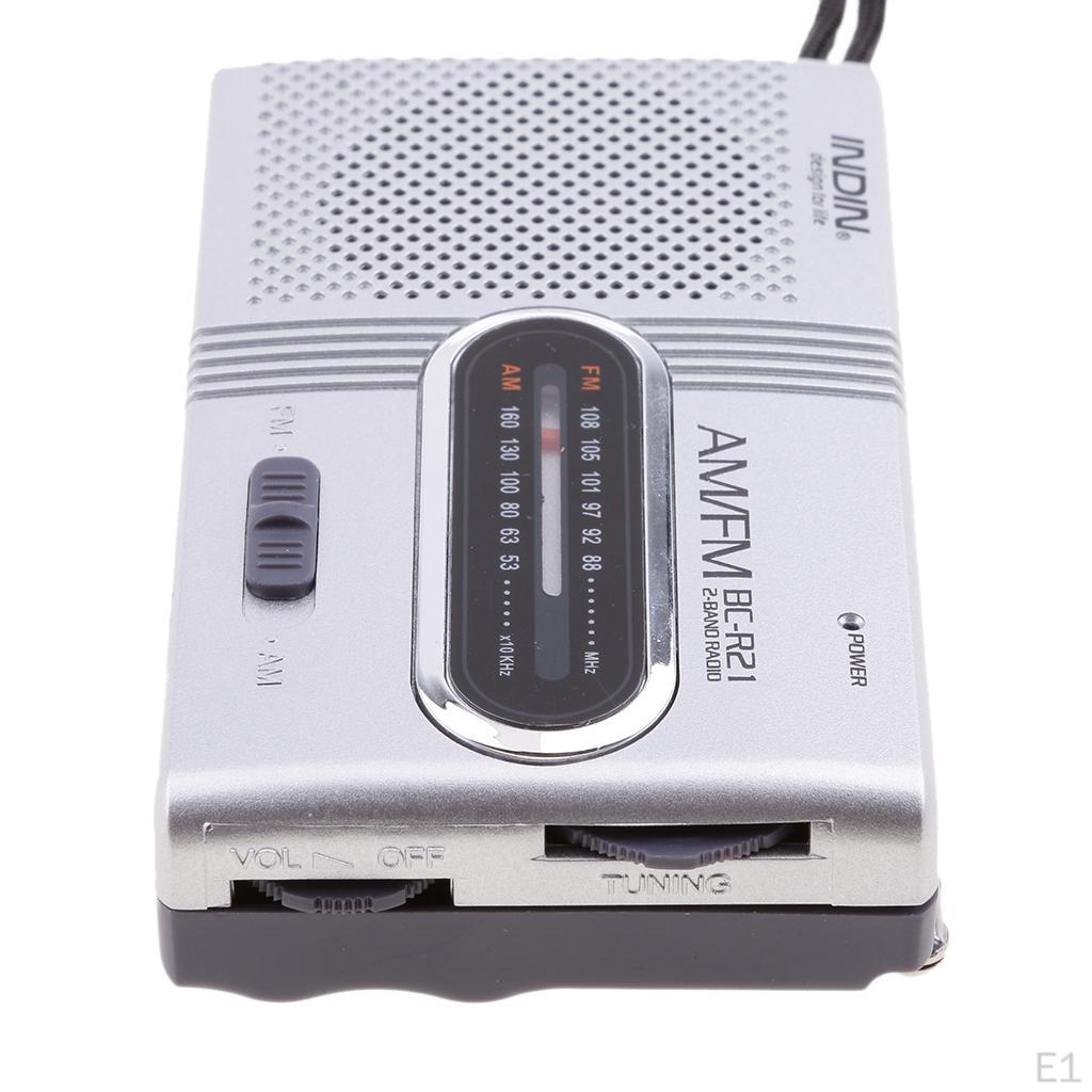 Портативное карманное мини-радио BC-R2/AM, работающее от 2 батареек типа АА, с портом для наушников. а также