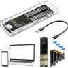 Прозрачный внешний корпус для SSD M.2 NGFF SATA Type C 3.1, 10 Гбит/с, корпус для жесткого диска, внешний адаптер SSD для 2230/2242/2260/2280