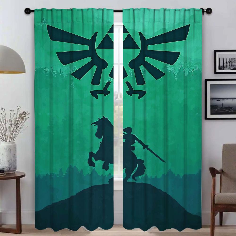 Блэкаут шторы для гостиной Шторы Zeldas Тюль для спальни Шторы для домашнего интерьера 2 штуки Хэллоуин украшение Жалюзи