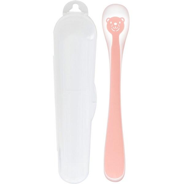 Fergie Animal Silicone Baby Food Spoon, 1 Piece, Bear Pink