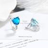 Серьги из стерлингового серебра 925 пробы Превосходная роскошь Множество цирконов для женщин Модные ювелирные изделия Подарки Свадебная помолвочная вечеринка милые