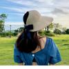 UV Protection Wide Brim Hat Ponytail Scallop Cap New Crochet Hat  Women