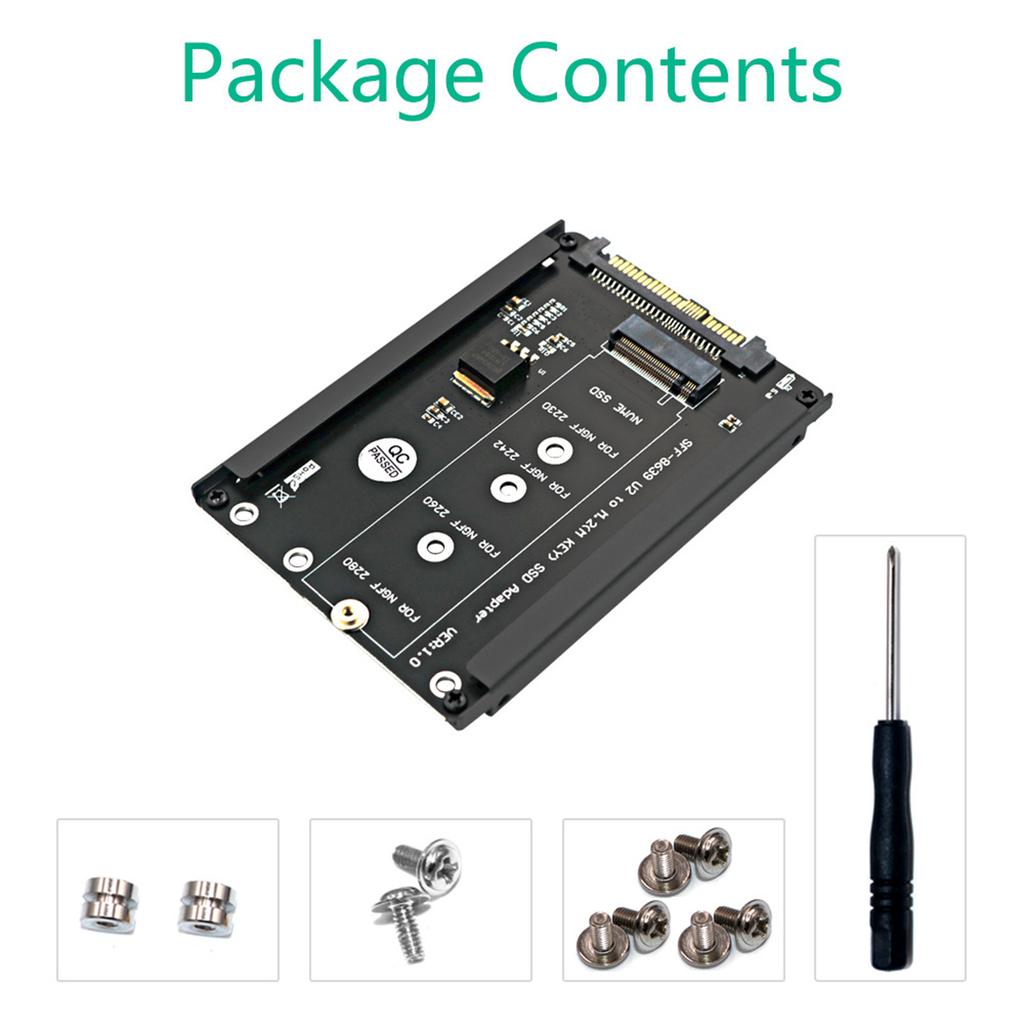 M.2 NVME Key M SSD в SFF-8639 U.2 Адаптер Riser Converter с поддержкой кронштейна рамы 2230 2242 2260 2280 M.2 SSD для ПК