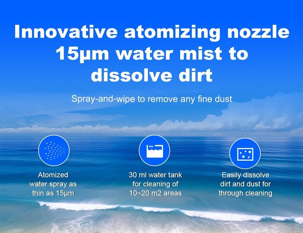 LIECTROUX YW610 Robot Window Cleaner, Single Water Spray, 2800Pa Suction, 30ml Water Tank, Border Detection