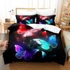 Anime Bedding Set Luxury Beautiful Butterfly 3D Printed Duvet Cover Set Pillowcases Queen King Size Gift for Adult High Quality