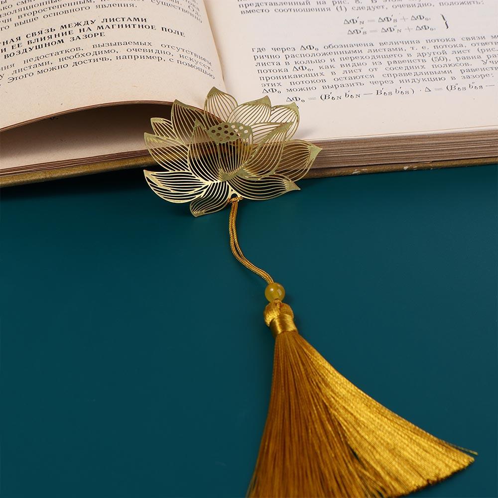 Chinese Style Vintage Page Clip Book Holder Metal Bookmark Leaf Bookmark Hollow Book Mark Bookmark