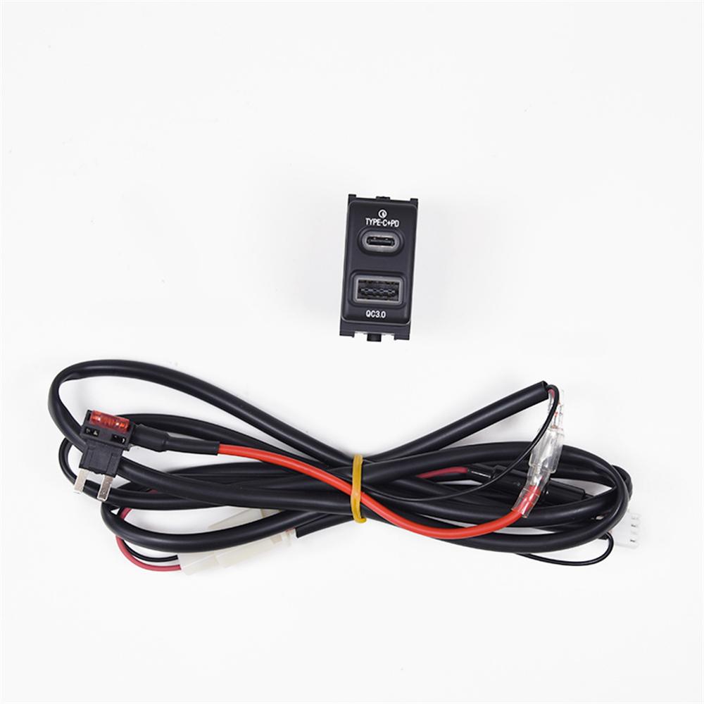 Автомобильное зарядное устройство 18 Вт Type-C+Qc3.0 Быстрая зарядка для Nissan Patrol Y61 Y62