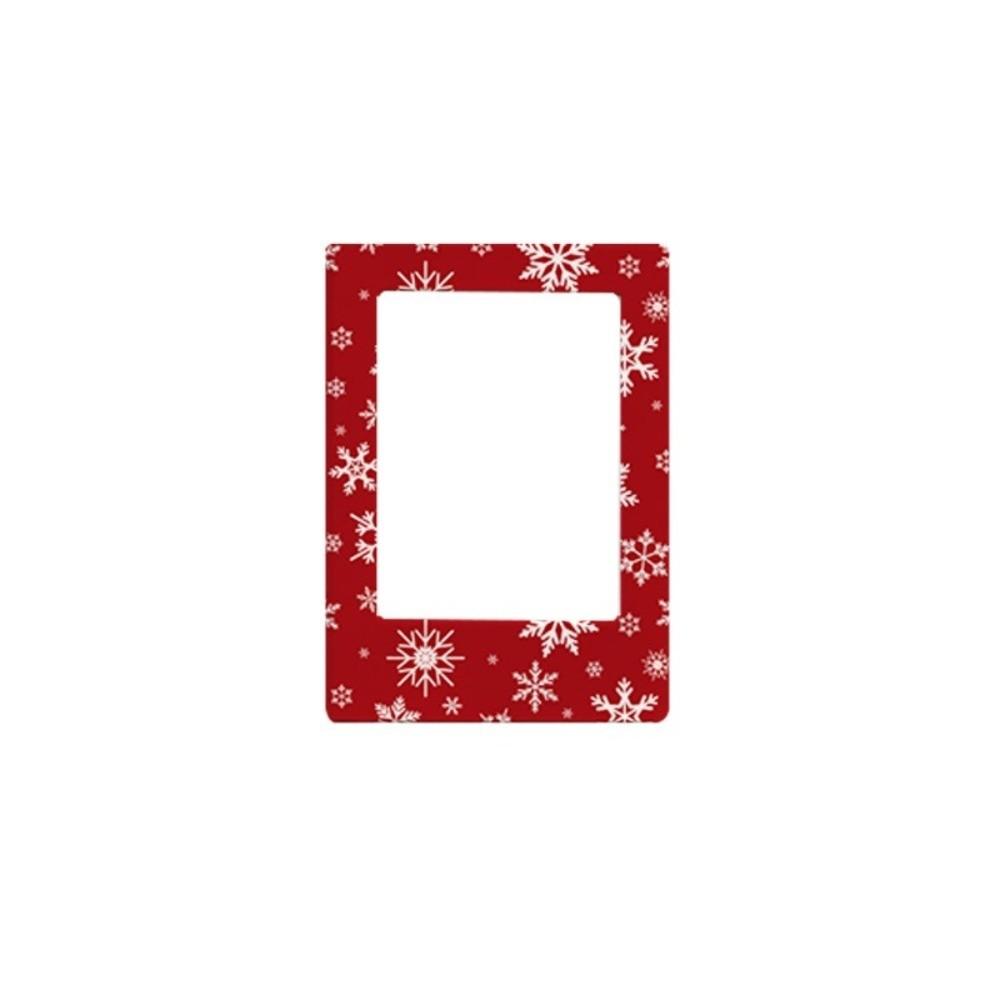 4Pcs Snowflake Christmas Magnetic Photo Frame Refrigerator Picture Holder for Polaroid Photo