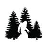 JT06# Trees Forest Car Sticker Waterproof Vinyl Decal Car Accessories Decor