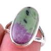 Ruby In Zoisite Handmade Lab-Created 925 Sterling Silver Jewelry Ring S.6 E6U83