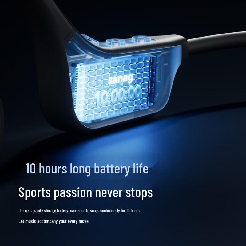 SANAG B60S ProMax Open-Ear Bone Conduction Sports Headphones