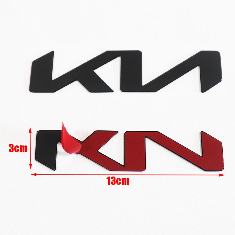 AAND1 1pcs 3D newest aluminum Car Front logo Front hood Rear Bumper tail door trunk sticker car Emblem styling Accessories For kia