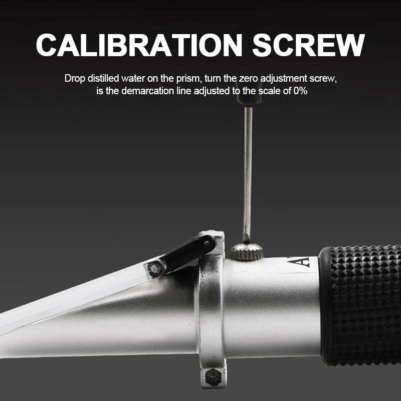 Измеритель Брикса 0-32% 58-90% 0-80% Рефрактометр Брикса Измеритель сахара и алкоголя Измерительный инструмент Фрукты Вино Мед Сахарные пчелы Тест на воду