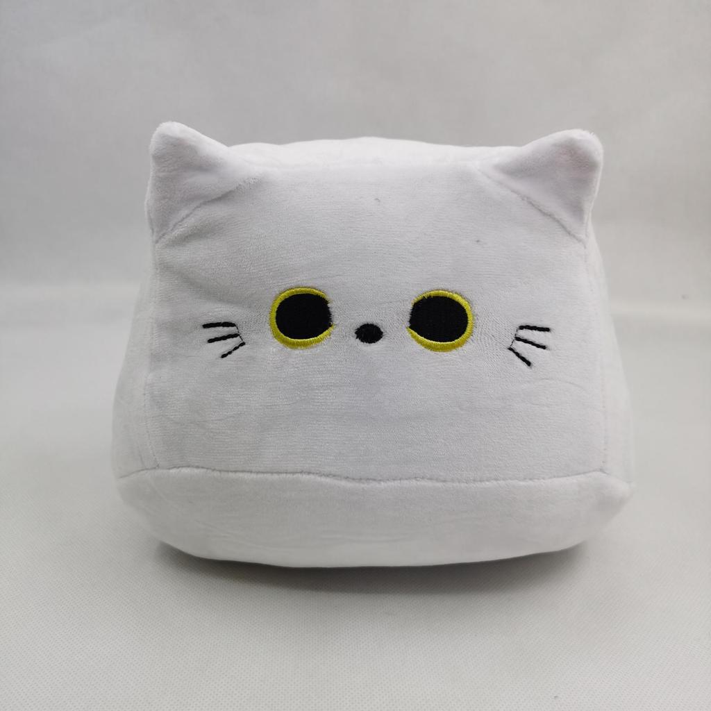 Черная кошка плюшевая игрушка-подушка кукла