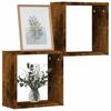 Cube Shelves 2 pcs Smoked Oak 30 x 15 x 30 cm