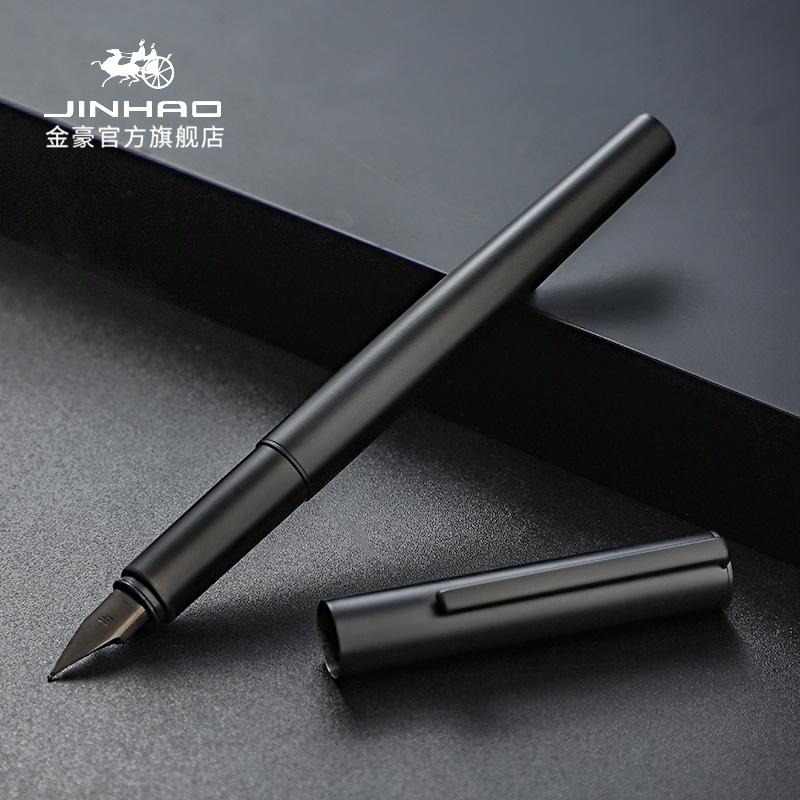 Jinhao 35 Полностью металлическая перьевая ручка Роскошная EF/F ручка Нержавеющая сталь Каллиграфическая ручка для письма Офисные школьные канцелярские принадлежности