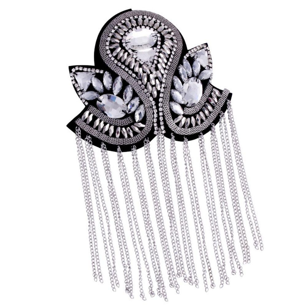 Rhinestone Fringe Shoulder Mark Brooch Shoulder Flash Jewelry Theatre Armband  Party