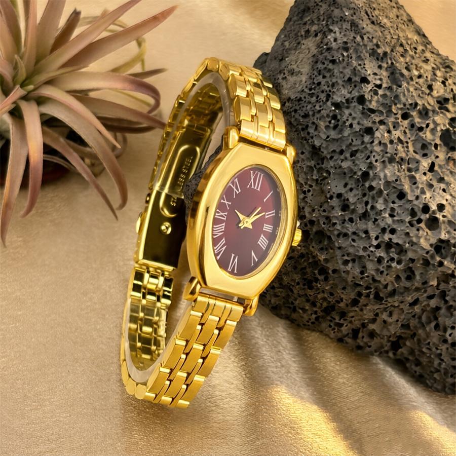 Fashionable Women's Watch with Small Dial and Stainless Steel Strap Vintage Women's Watch