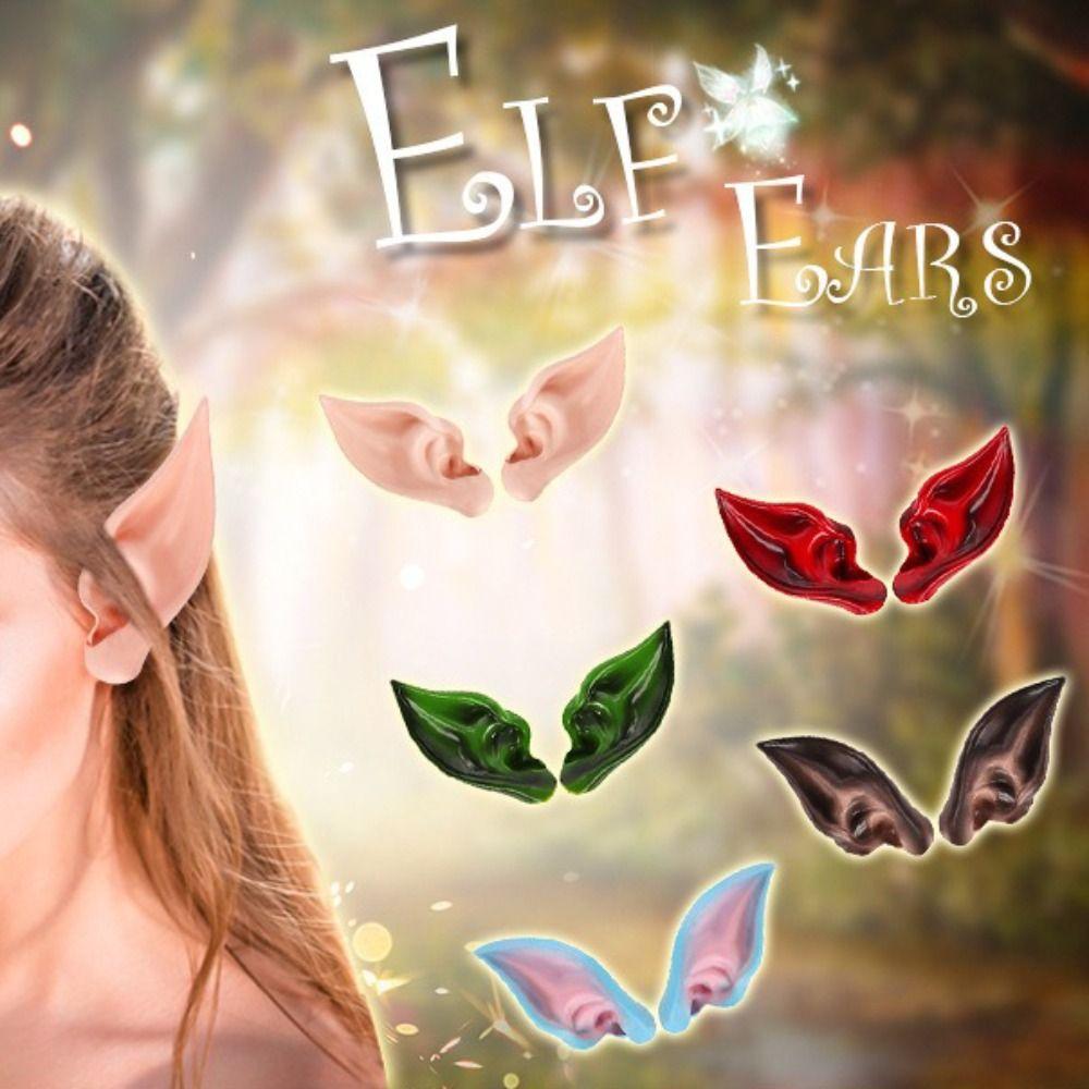 Soft Elastic Latex Elf Ears Eco-friendly Fake Ears Creative Fairy Ears Halloween Party