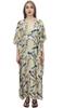 Bimba Moms Printed Yellow Maternity Kimono Sleeve Kaftan Nursing Maxi