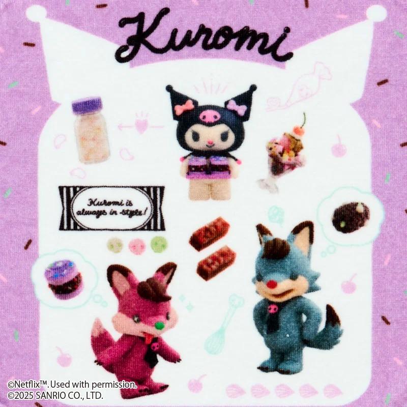 Sanrio Netflix MY MELODY & KUROMI KUROMI Полотенце Носовой платок Япония НОВЫЙ