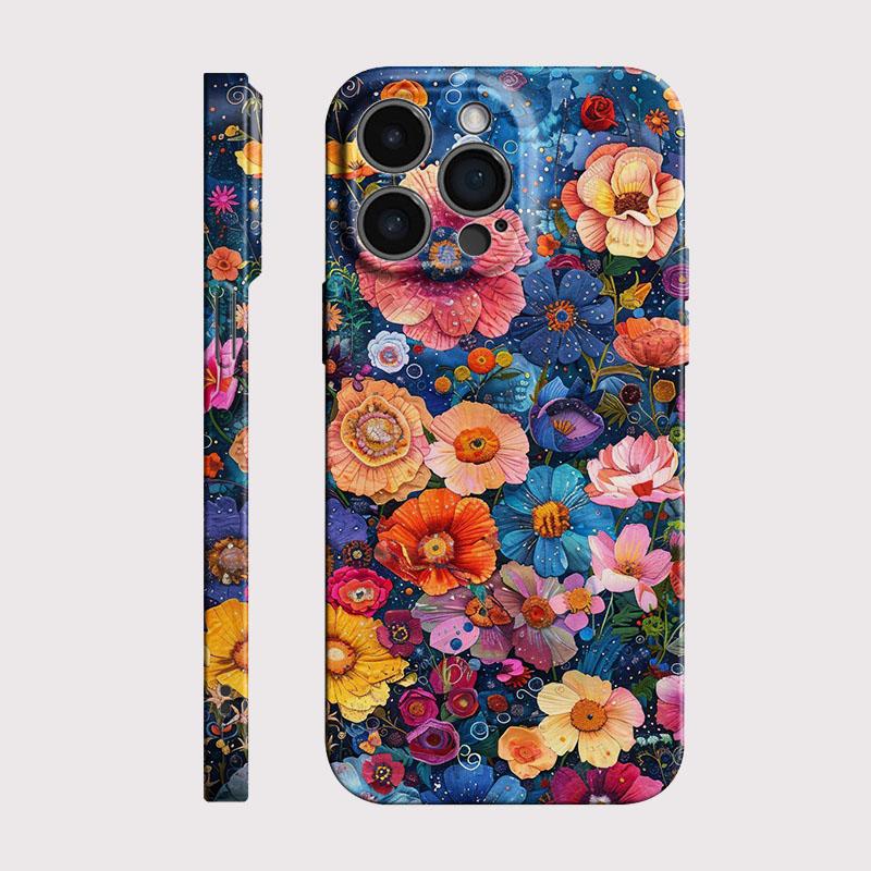 Роскошный чехол с цветами для Samsung Galaxy S20 S21 S22 S23 S24 S25 FE Plus Note20 Ultra 4G 5G Глянцевая пленка Жесткая крышка из поликарбоната