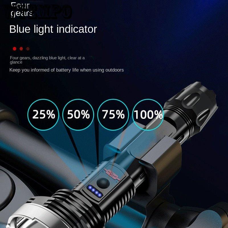 ABS Torch Outdoor Home Portable Searchlight Usb Rechargeable Cob Side Light High Power Strong Light Torch