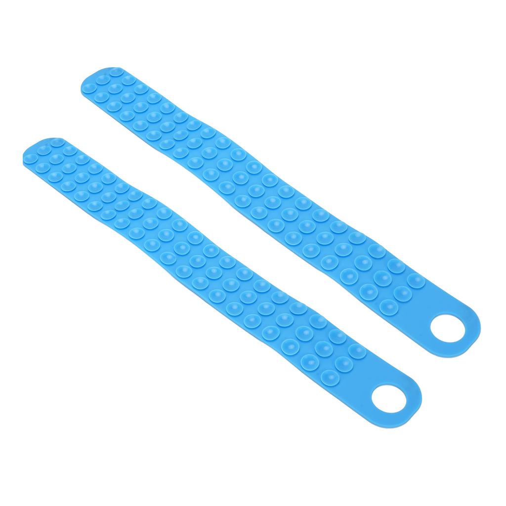 2PCS Silicone Thaw Belt Easy To Hang Fast Defrosting Fixator Belt for Frozen Meat Steak Fish Blue