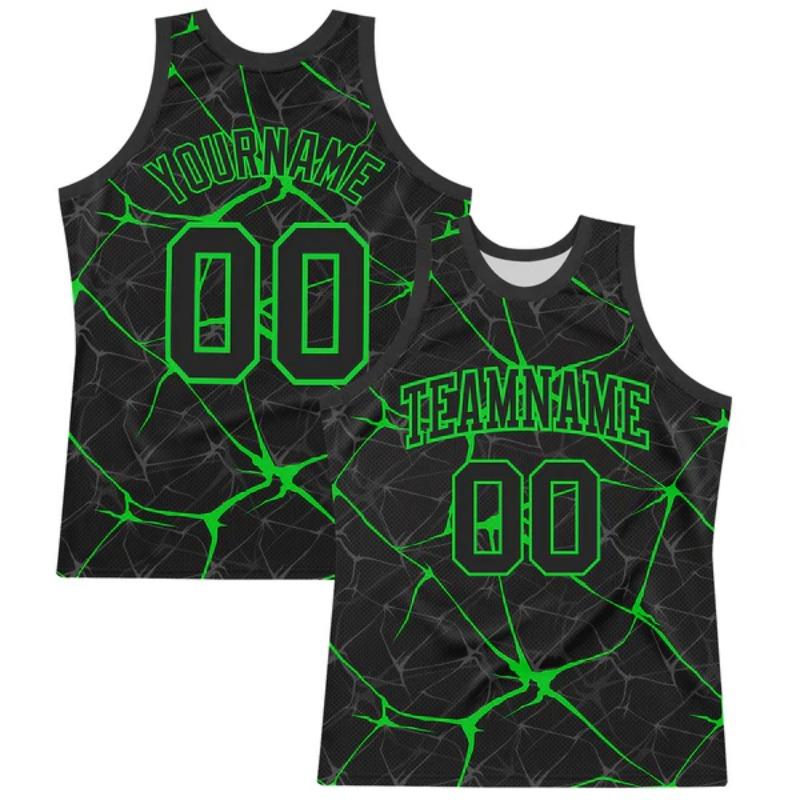 Trendy Custom Basketball Jersey Unique Cracked Line Pattern Sleeveless Vest Summer Fashion Sports T Shirt
