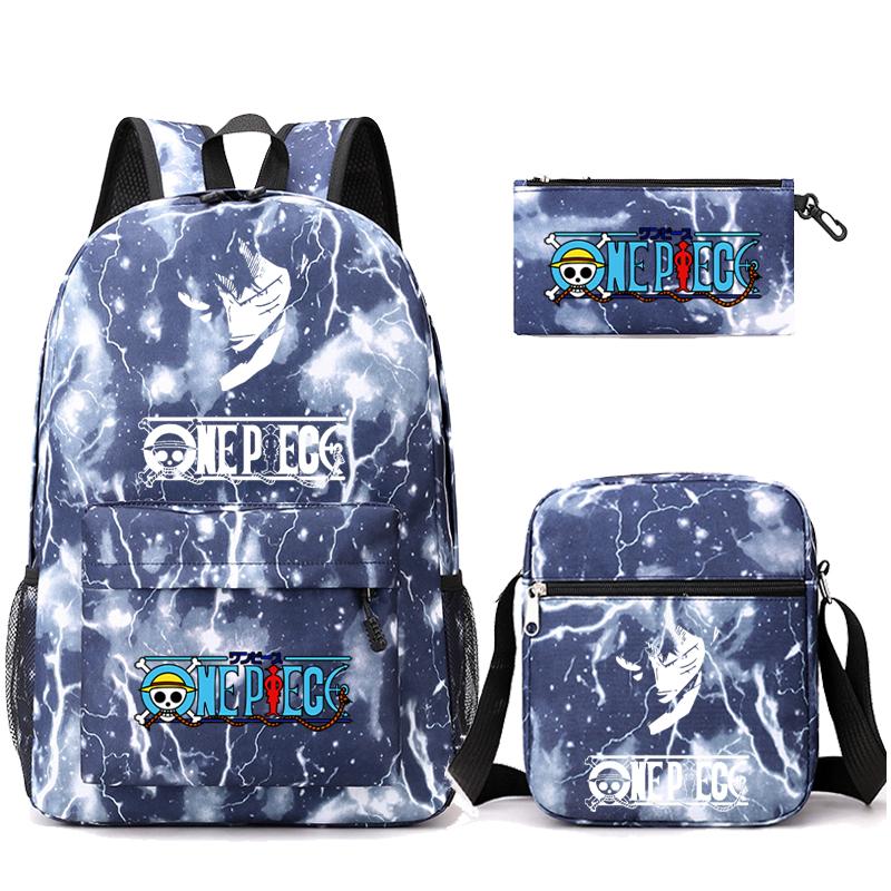 3 шт./компл. аниме цельная сумка большой емкости унисекс рюкзак с наплечной сумкой пенал для студента для девочки мальчика студенческий повседневный рюкзак для отдыха