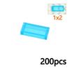 MOC Transparent Bulk Bricks 1x1 2x4 1x4 Clear Building Block Wall Panels and Baseplates