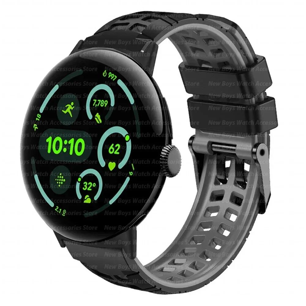 Силиконовый ремешок для Google Pixel Watch 3 45 мм Спортивный ремешок для google pixel 3 PIXEL 45MM Correa Мужской Браслет Ремешок для часов Аксессуары