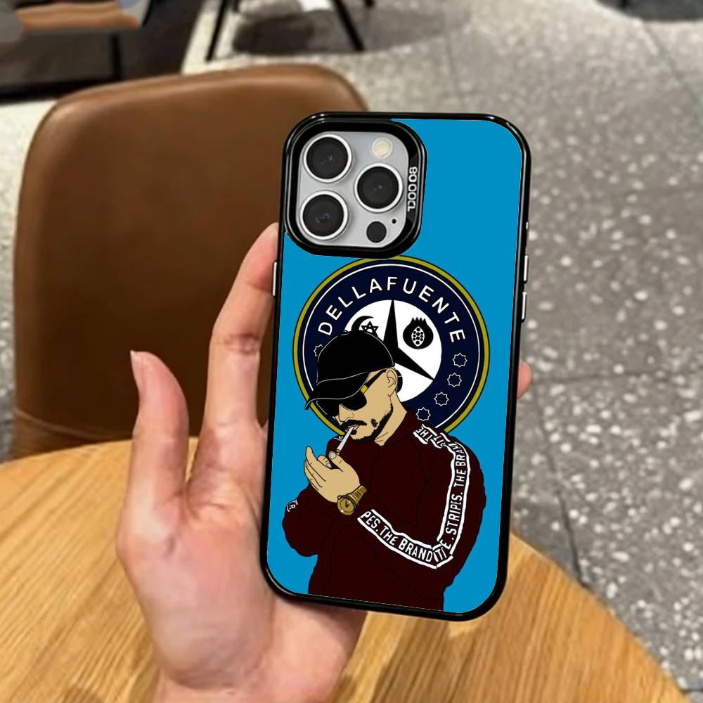Cool Singer D-Dellafuente Phone Case For iPhone17,16,15,14,13,12,11 Plus,Pro Max Colored Silver Plated Inside Cover