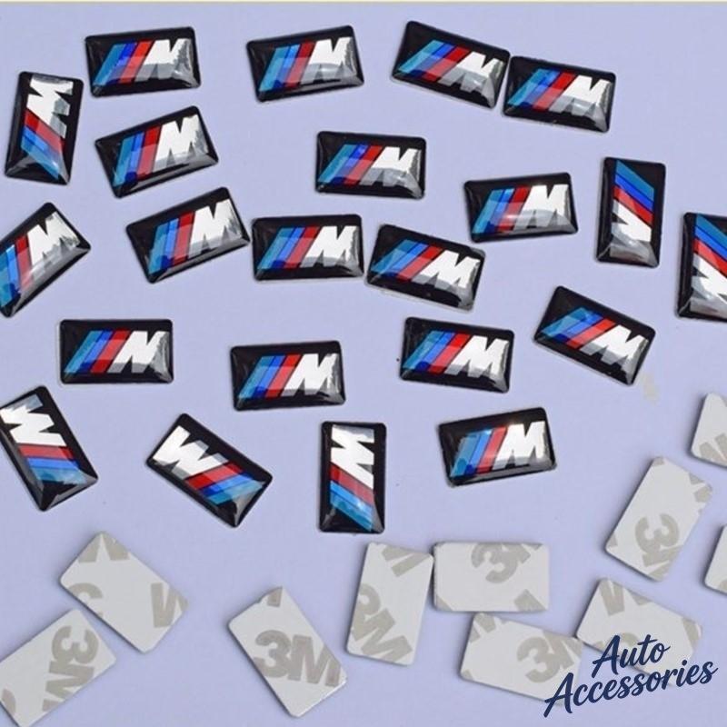 YMZP2 4pcs Car Steering Wheel Hub Caps Center M Emblem Badge Sticker DIY Sticker for Bmw M Power E90 E91 F02 E60 F10 F15 F30 M3 M5 E64