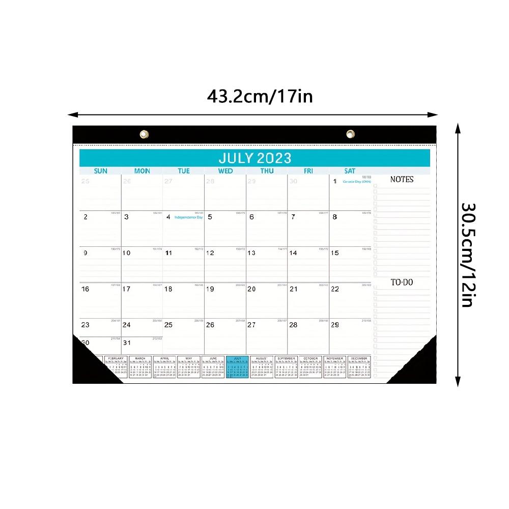 Настольный календарь 2023 года, июль 2023 г. — декабрь 2024 г., 18 месяцев, большой настольный календарь/настенный календарь размером 17 X 12 дюймов