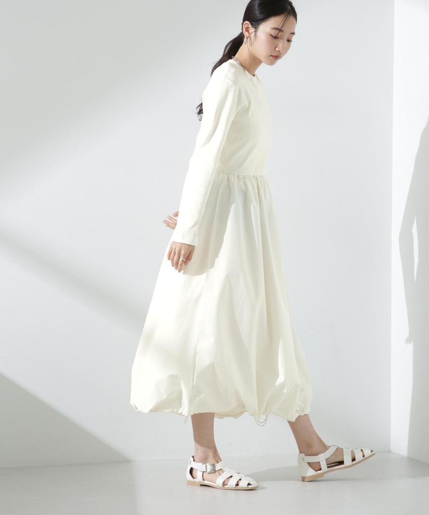 Женское платье-трансформер Nano Universe Balloon Combination F, 030, Белый, 673-5119312