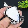Natural Dendrite Opal Gemstone 925 Sterling Silver Gift Pendant 2.36" H3u71