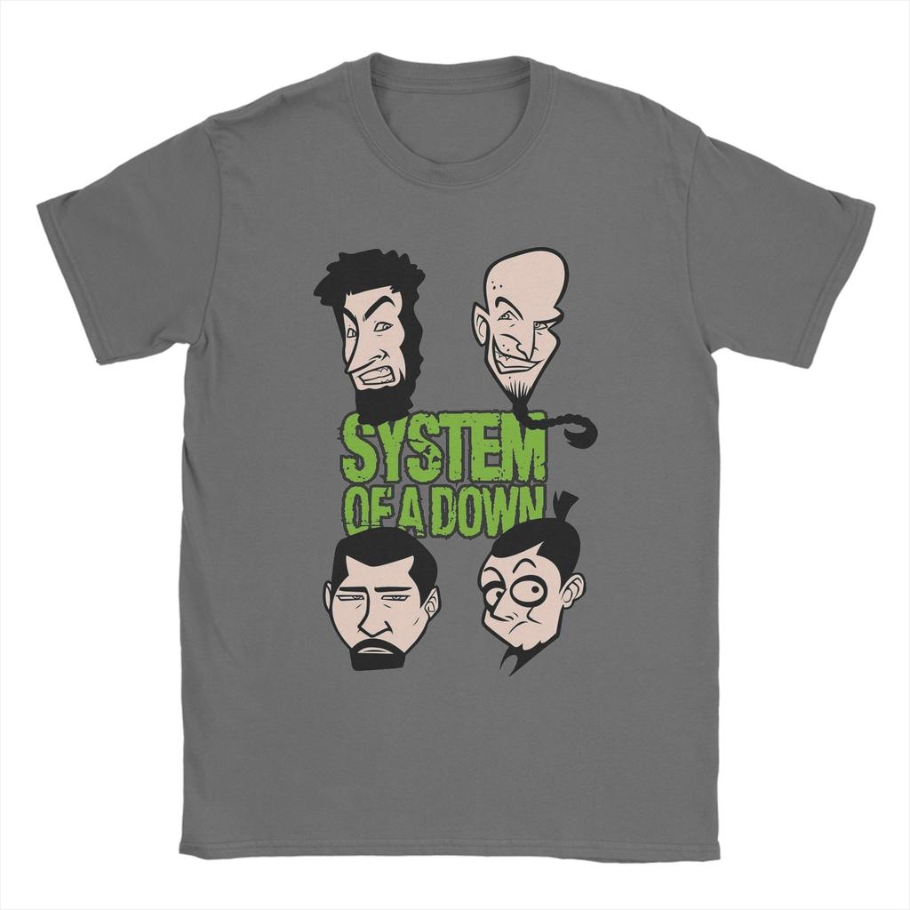 S.O.A.D Зеленая Хэви-метал группа Футболки System Of A Down Одежда из чистого хлопка Мода Футболка с коротким рукавом и круглым вырезом